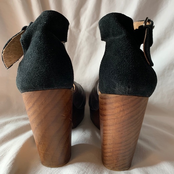 Free People gray & black 'Amber Orchard wooden heel Clogs' - Picture 5 of 10